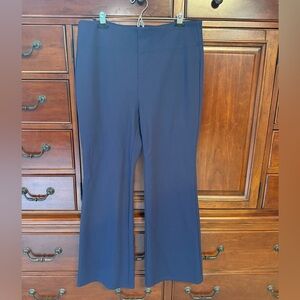 HALARA Flex High Waisted Back Pocket Slight Flare Work Pants, Dress Blue, XL